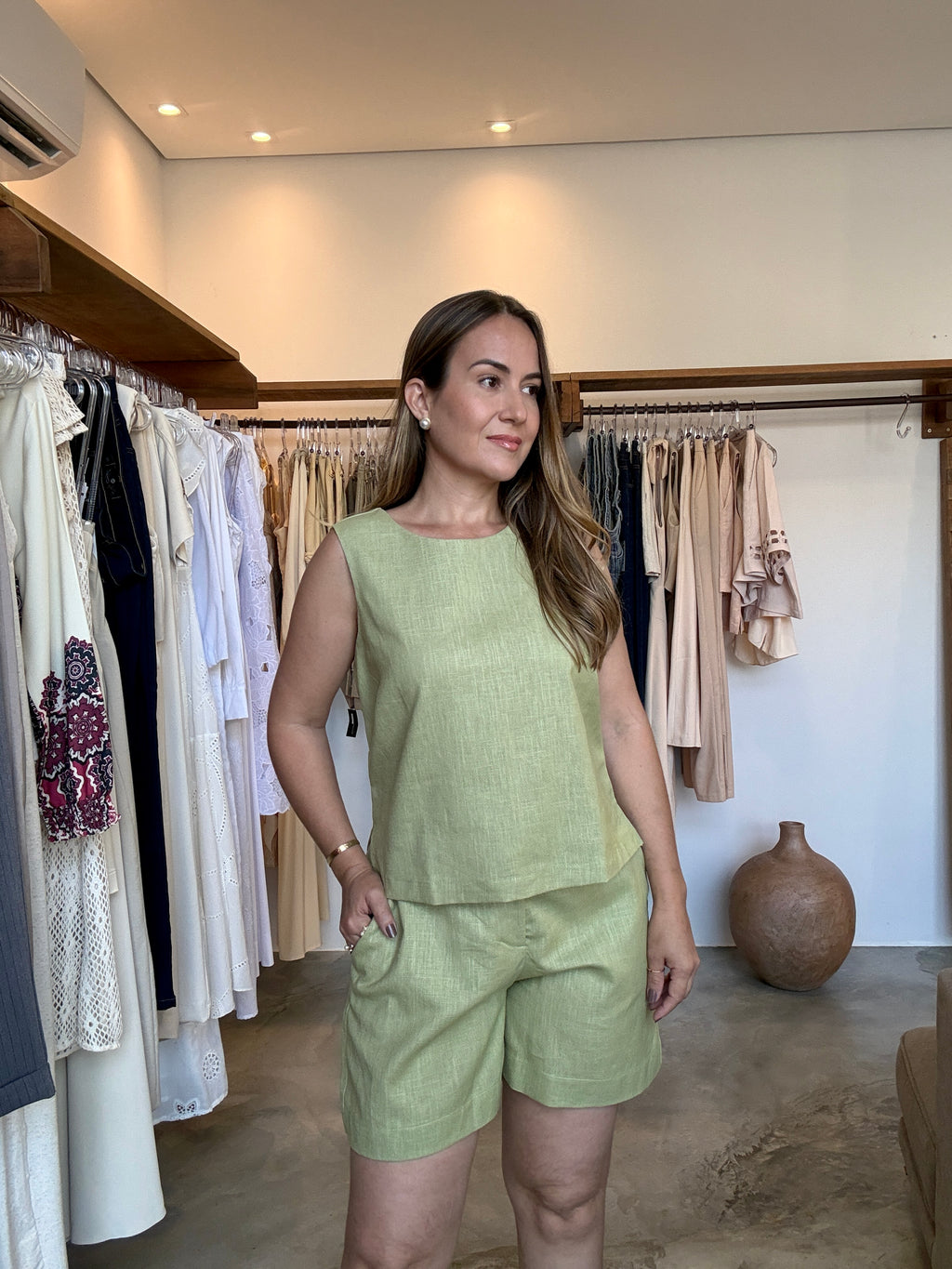 Conjunto em linho Melissa